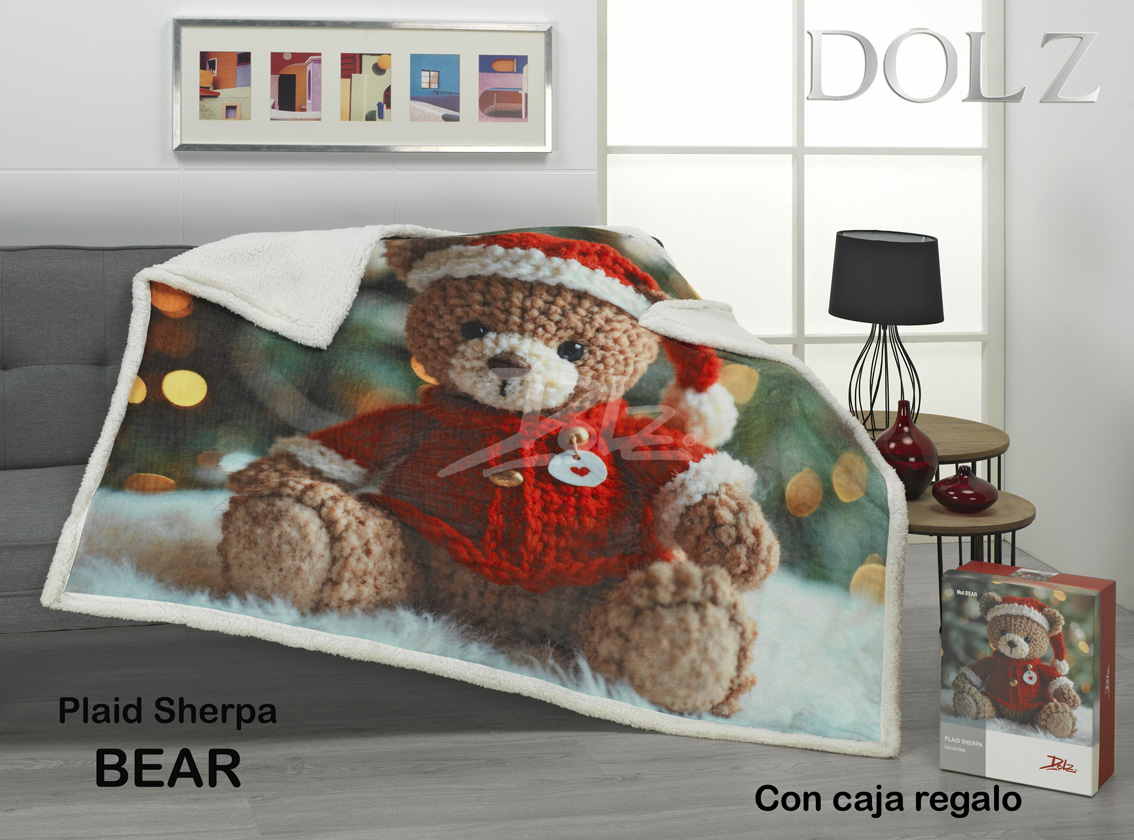 PLAID SHERPA BEAR